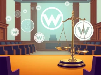 Wemade appeals WEMIX lawsuit ruling on employee crypto payment, depicting legal scales and digital currency symbols.