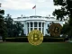 A visual representation of the White House focusing on US government Bitcoin reserves and White House crypto policy decisions.