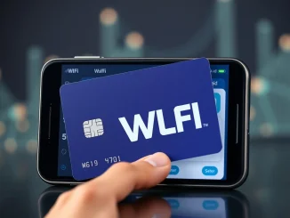 WLFI DeFi debit card and crypto payment app, symbolizing new financial tools for digital transactions.