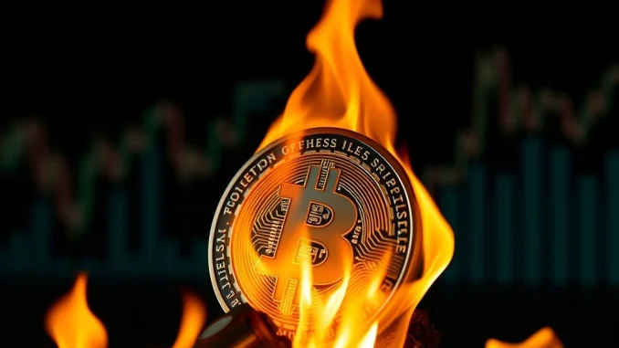 WLFI Token Unveils Strategic Buyback and Burn Initiative for Enhanced Value Depicts the WLFI token buyback and burn mechanism, symbolizing increased value and strategic tokenomics.