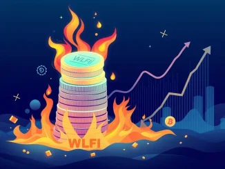 Illustrative depiction of WLFI token buyback and burn mechanism, highlighting its impact on WLFI token buyback value.