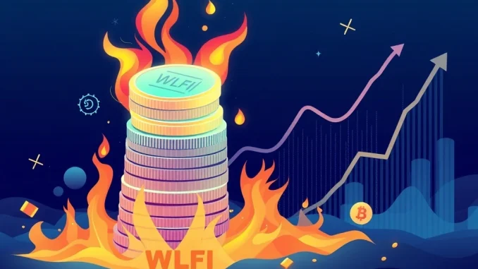 Illustrative depiction of WLFI token buyback and burn mechanism, highlighting its impact on WLFI token buyback value.