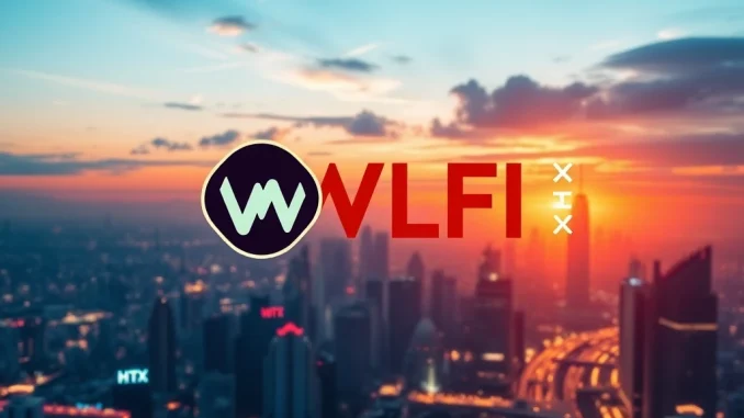 A digital representation of the WLFI token symbol, signifying its crucial listing on Kraken and HTX exchanges, impacting the DeFi landscape.