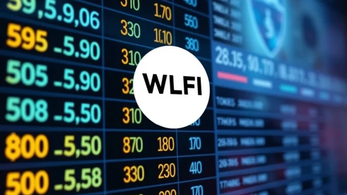 Digital display showing World Liberty Financial (WLFI) token supply figures, emphasizing the re-posted data and its significance for the DeFi project.