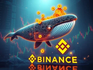 Illustrates a crypto whale's significant WLFI presale token deposit on Binance, impacting market dynamics and generating cryptocurrency news.