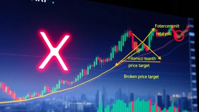 XRP price target chart showing a crucial $3.6 potential based on technical analysis by a crypto analyst.