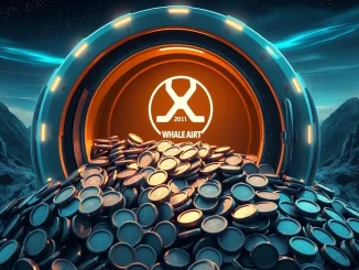 A digital graphic depicting a large volume of XRP tokens being released from a secure escrow, symbolizing the 500 million XRP unlocked event.