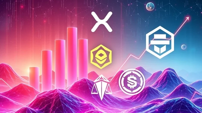 XRP news: A dynamic visualization of the crypto market surge, highlighting XRP, Solana, and memecoin growth driven by regulatory clarity and innovation.