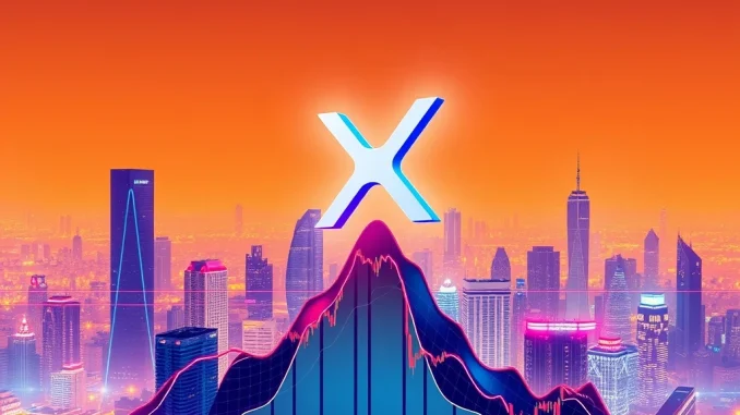 An **XRP price prediction** chart showing a bullish trajectory, with Elliott Wave and Fibonacci analysis lines indicating a potential surge to $8.44.