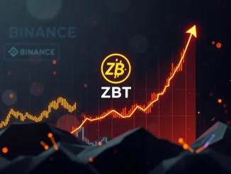 A visual metaphor for Zerobase TVL growth, showing financial charts rising and ZBT tokens increasing, representing the successful Binance Earn Booster campaign.