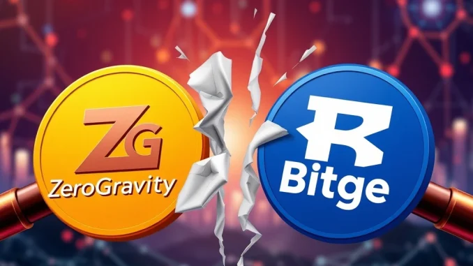 ZeroGravity Foundation accuses Bitget of contract breach, symbolizing legal conflict over 0G tokens and campaign.