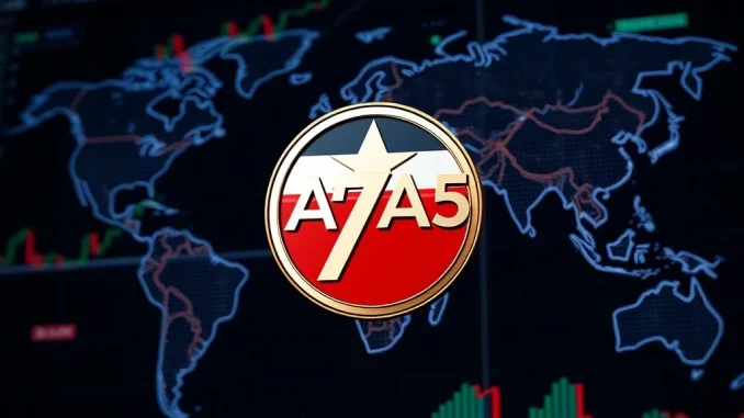 A7A5 stablecoin's significant market capitalization rise, illustrating its leadership among non-dollar stablecoins globally.