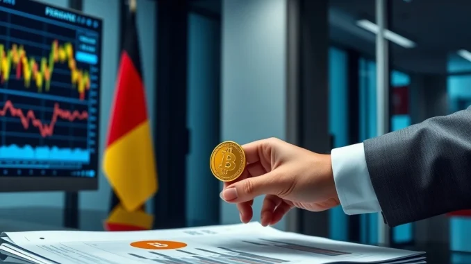aifinyo BTC purchase announcement: A German company's financial report showing a Bitcoin investment, symbolizing their strategic move into cryptocurrency.