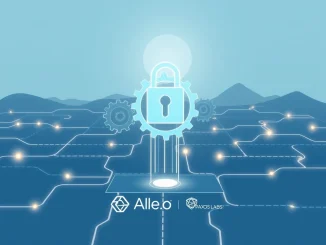 Abstract digital representation of a secure Aleo stablecoin transaction, highlighting privacy and zero-knowledge encryption.