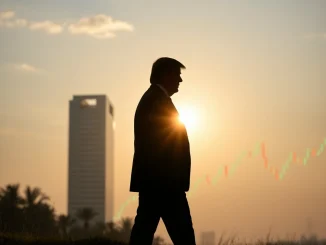 A somber corporate office setting, depicting the unexpected ALT5 Sigma executive firing and the uncertainty it brings to the Trump-linked company.