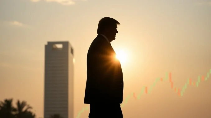 A somber corporate office setting, depicting the unexpected ALT5 Sigma executive firing and the uncertainty it brings to the Trump-linked company.