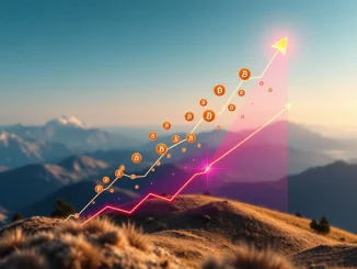 A vibrant altcoin market cap graph showing significant growth, symbolizing the potential for an upcoming altcoin season.