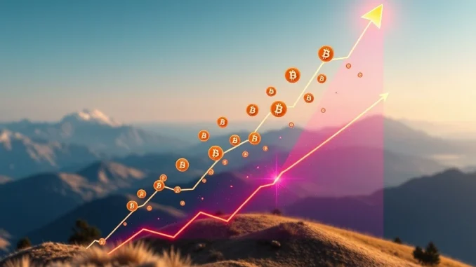 A vibrant altcoin market cap graph showing significant growth, symbolizing the potential for an upcoming altcoin season.