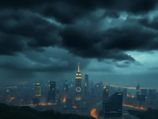 A visual representation of the uncertain altcoin season, reflecting the Bitget CEO's cautious forecast for the crypto market downturn.