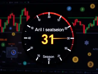 A chart illustrating the **Altcoin Season Index** decline, reflecting shifts in altcoin and Bitcoin performance.