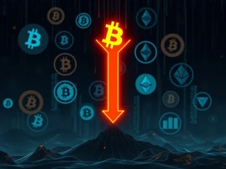 A chart showing the Altcoin Season Index falling, indicating a shift in crypto market sentiment favoring Bitcoin over top cryptocurrencies.