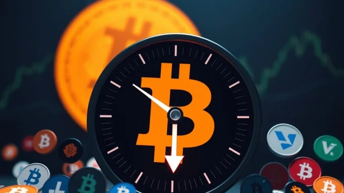 Altcoin Season Index Plunge: A Crucial Warning for Altcoin Performance A downward-trending Altcoin Season Index dial indicating weaker altcoin performance against Bitcoin, reflecting current crypto market trends.