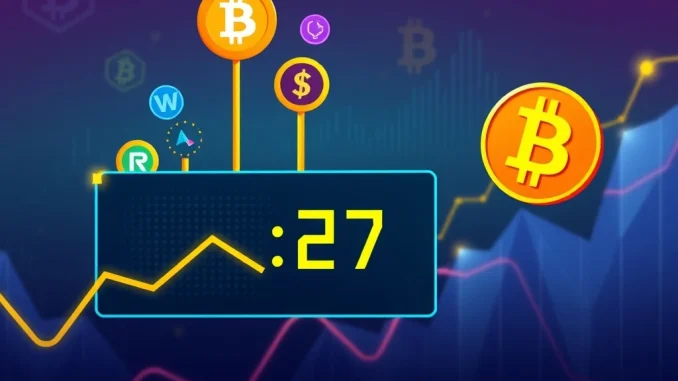 A digital dashboard displaying the Altcoin Season Index at 27, symbolizing current crypto market sentiment and altcoin performance.