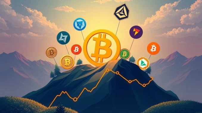 Chart showing the Altcoin Season Index surging, with various digital assets and altcoins outperforming Bitcoin, indicating a positive shift in the cryptocurrency market.