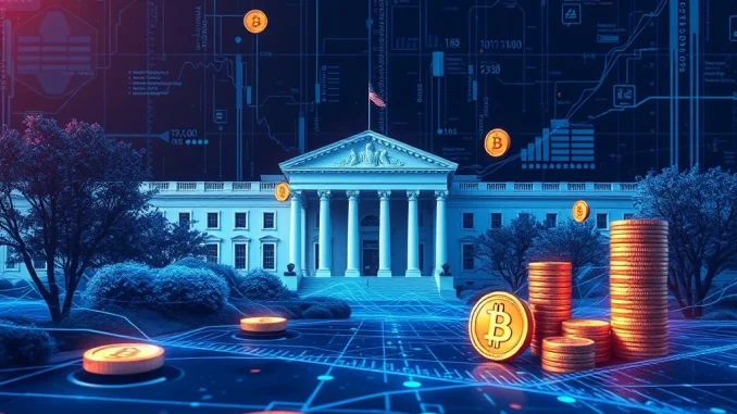 Visualizing Amplify ETFs' new Stablecoin and Tokenization funds, showing secure digital assets and regulatory oversight.
