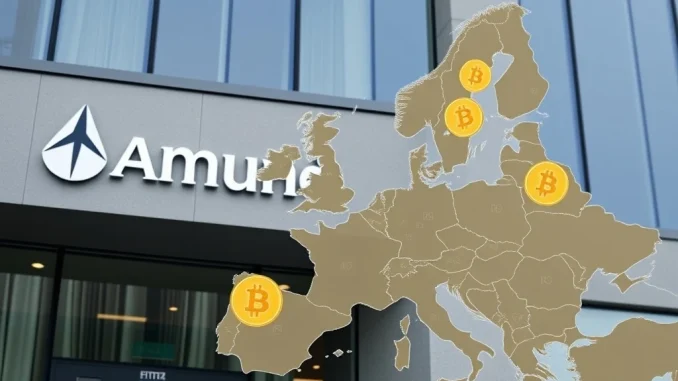 Amundi's strategic entry into the **Amundi BTC ETF** market in Europe, signaling institutional crypto adoption.