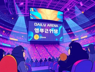 Participants engage in the APEPE Coinone event, competing for Daily Arena rewards on a South Korean crypto exchange platform.