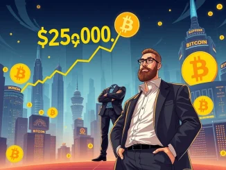 Arthur Hayes confidently presenting his $250K Bitcoin forecast amidst market indicators, illustrating the potential for future BTC growth.