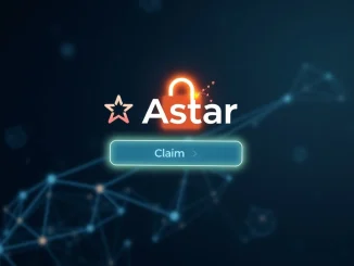 A digital lock icon briefly appearing on an Astar airdrop claim page, symbolizing the swift resolution of the Astar airdrop access issue.