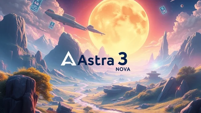 Astra Nova funding announcement: futuristic Web3 RPG game world symbolizing expansion of tokenized content tools.