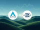 Ave.ai and edgeX logos symbolize their partnership, enabling seamless on-chain perpetuals trading.