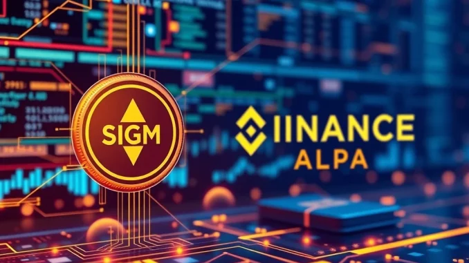 Binance Alpha Unlocks Crucial New Era with SIGMA Coin Listing Binance Alpha logo with SIGMA token symbol, representing the platform's expansion into early-stage crypto trading.