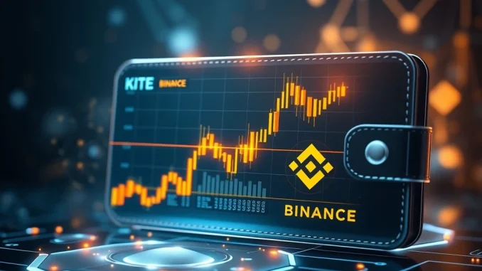 Binance Alpha platform displaying KITE listing for early-stage crypto investing within a digital wallet interface.