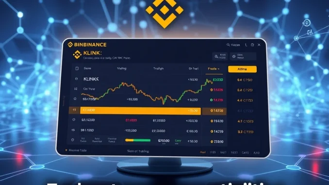 Binance Alpha platform displaying KLINK crypto listing, symbolizing new early-stage coin opportunities.