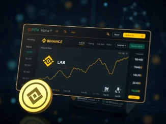 Binance Alpha platform interface showcasing the newly listed LAB token, highlighting early-stage crypto opportunities.
