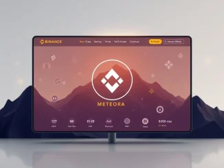 Binance Alpha platform displaying Meteora (MET) token, symbolizing new crypto listing opportunities for early-stage tokens.