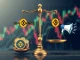Binance compensation payouts potentially silencing user complaints after crypto liquidations, represented by a muted microphone and crypto coins.