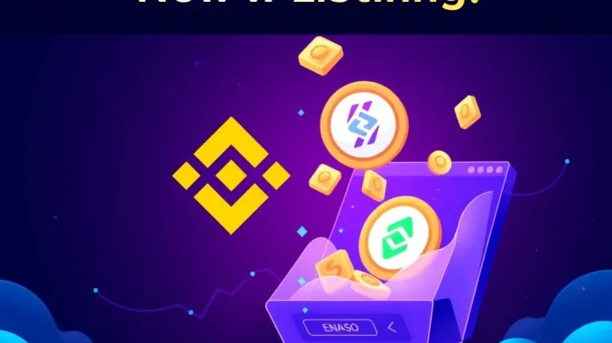 Binance ENSO Listing: Exciting Hodler Airdrop Unveils New Token Today Binance ENSO listing announcement with digital assets representing the Hodler Airdrop, symbolizing a new token launch.