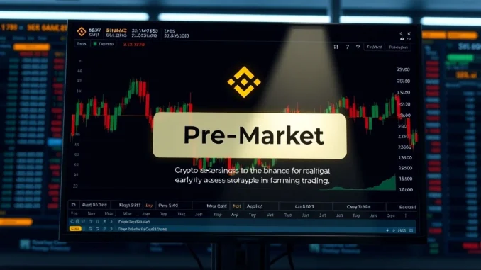 Binance Futures trading interface showing the **CC Perpetual Futures** pre-market listing opportunity.
