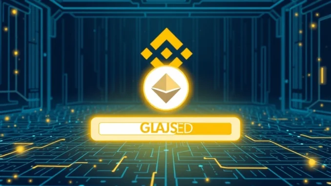 Visualizing the temporary Binance GLMR suspension for Moonbeam network upgrade, ensuring system integrity and user security.