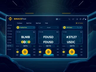 Binance KITE Launchpool interface showing BNB, FDUSD, and USDC staking options for KITE token rewards, highlighting new crypto earning opportunities.