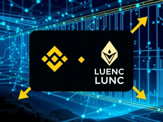 Visualizing Binance LUNC suspension for network upgrade, emphasizing temporary halt and security for Terra Luna Classic transactions.