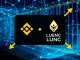 Visualizing Binance LUNC suspension for network upgrade, emphasizing temporary halt and security for Terra Luna Classic transactions.