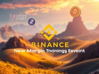 Binance logo on a digital screen, signifying the launch of new 2Z/USDT and 2Z/USDC Binance margin trading pairs.