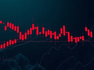 A downward-trending chart illustrating the Binance Market Plunge, suggesting a targeted crypto attack on the exchange's systems.