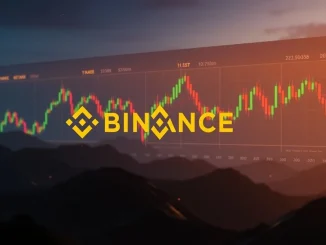 A digital representation of the Binance logo alongside the Meteora (MET) token, symbolizing the upcoming **Binance MET futures** listing.